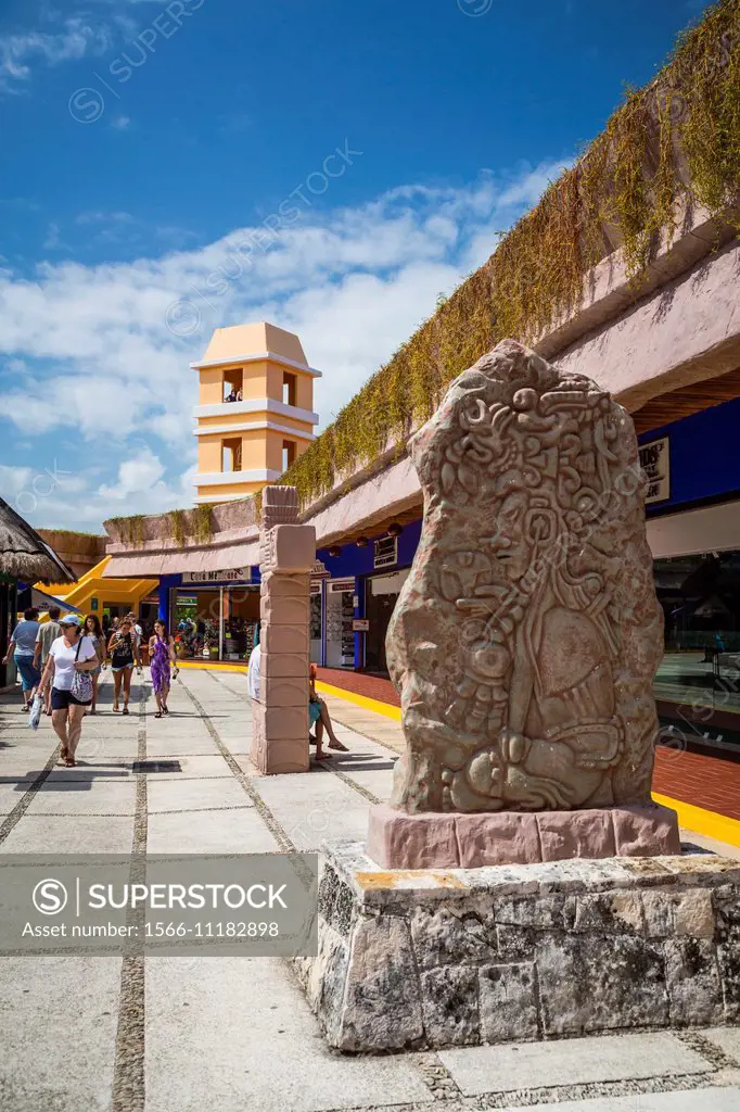 Mayan architecture at the cruise ship terminal in Costa Mayo, Mexico.