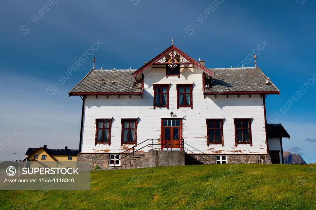 Traditional wooden house in Andenes village, Andøya island, Vesterålen archipelago, Troms Nordland county, Norway