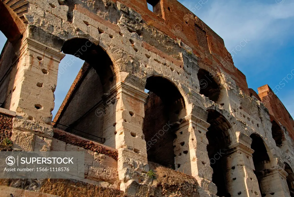 The Colosseum, originally the Flavian Amphitheatre, Rome, Lazio, Italy, Europe