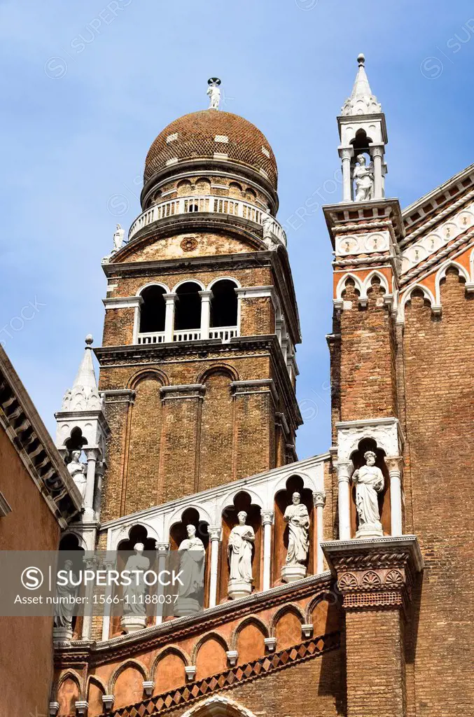 Bell tower of Madonna dell´Orto church - sestiere Cannareggio, Venice - Italy.
