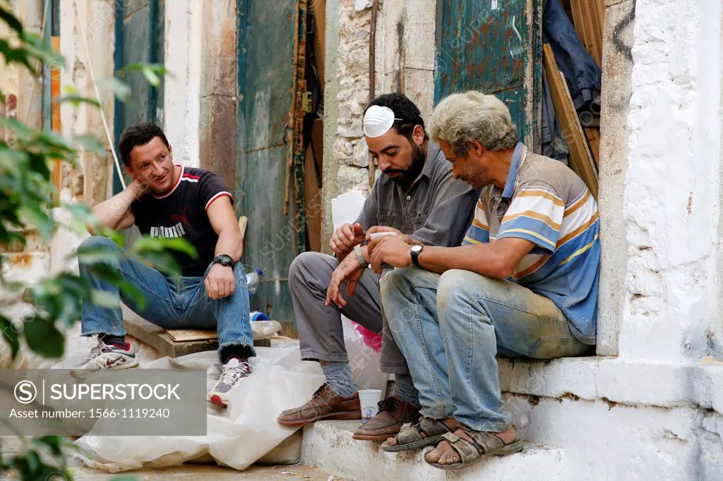 Turkish workers, Symi, Greece