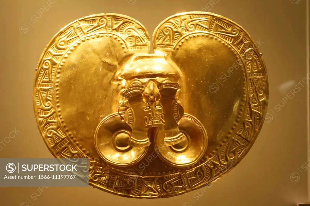 Pectora, Columbian gold artifact.