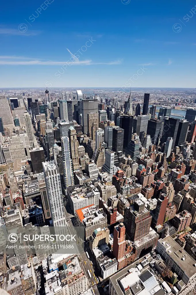 Elevated view of Manhattan. New York, USA.