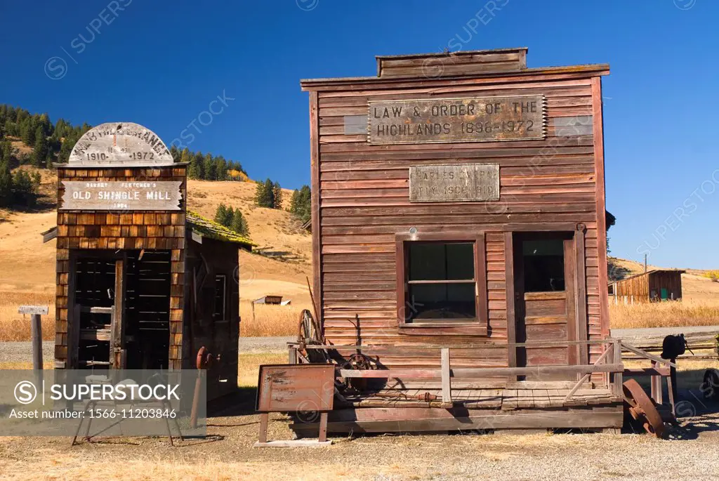 Frontier law office & Old Shingle Mill, Old Molson Museum, Molson, Okanogan County, Washington.