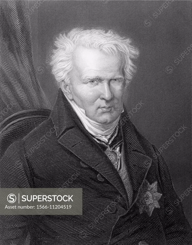 Friedrich Wilhelm Heinrich Alexander von Humboldt, 1769 - 1859, a German naturalist,.