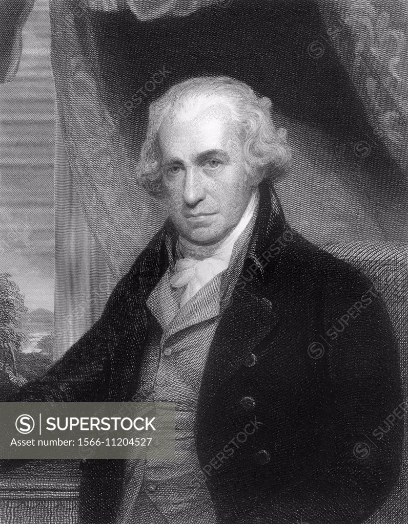 James Watt, 1736 - 1819, Scottish inventor of the steam engine,.