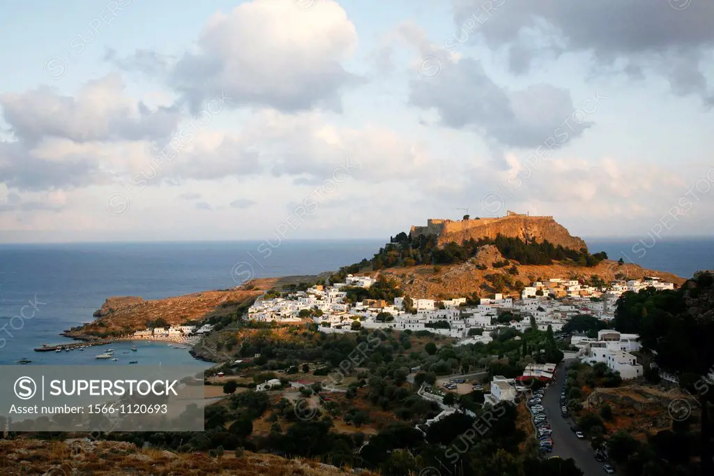 View over Lindos, Rhodes, Greece