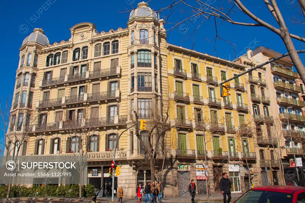 House ´CASA EULÀLIA ARTÉS DE MAYOLAS´, built in 1897-1898, by Salvador Viñals Sabaté, eclectic design, on Barcelona, Passeig de Sant Joan, 84 bis, Spa...