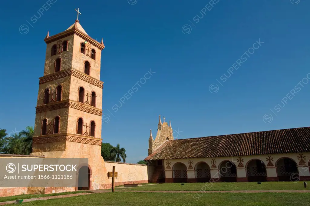 Bolivia. Santa Cruz department. Colonial Church of San José de Chiquitos (Chiquitania). Old Jesuit Mission(1698). UNESCO World Heritage Site.