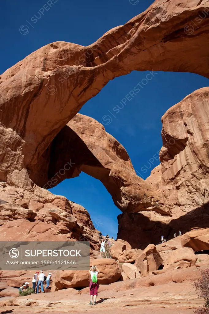 USA-Utah-Arches National Park-Double Arch
