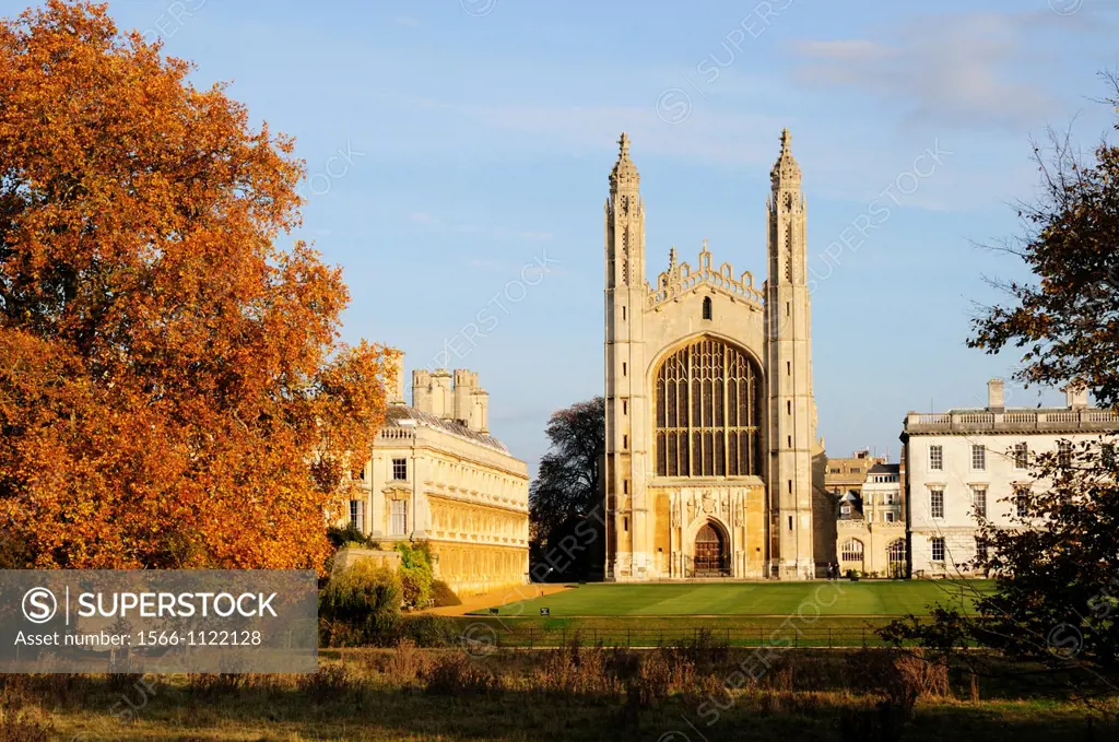Kings College Chapel in Autumn, Cambridge, England, UK