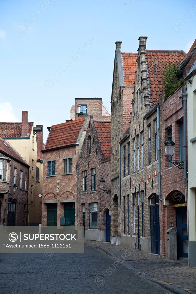 Downtown of Bruges at morning, Flanders, Belgium