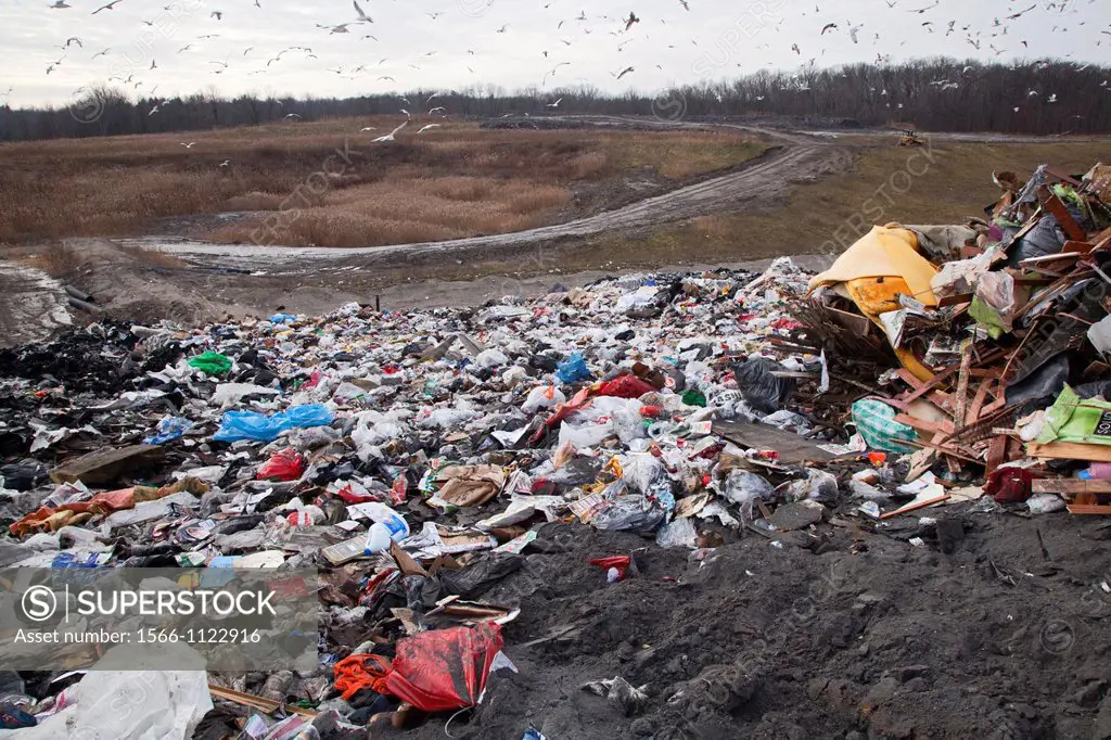 Smith´s Creek, Michigan - Garbage dumped at a landfill