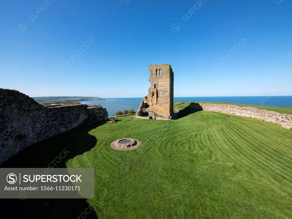 Scarborough Castle, North Yorkshire coast, UK.