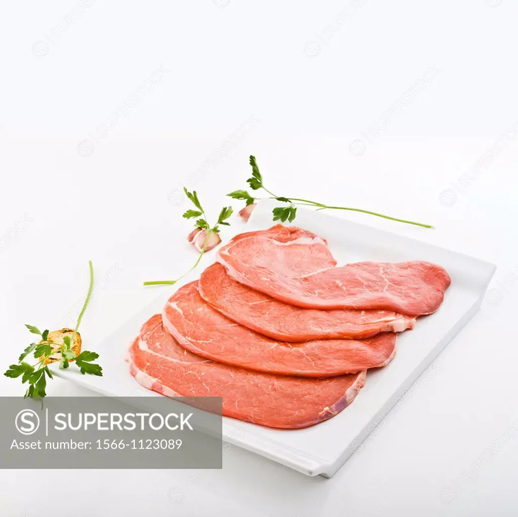 Four veal steaks