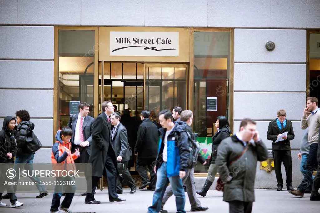 The Milk Street Cafe on Wall Street in Lower Manhattan in New York is seen on its last day of business, Thursday, December 15, 2011 The 23, 000 square...