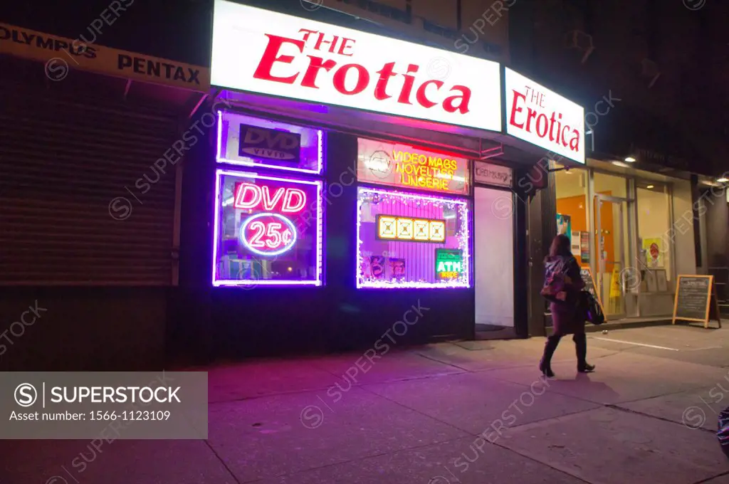 An adult entertainment store on Eighth Avenue the Chelsea neighborhood of New York