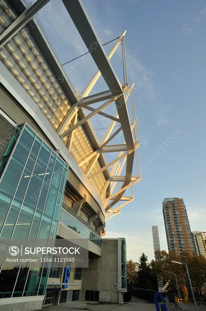 structure of new retractable roof, BC Place Stadium, Vancouver, British Columbia, Canada