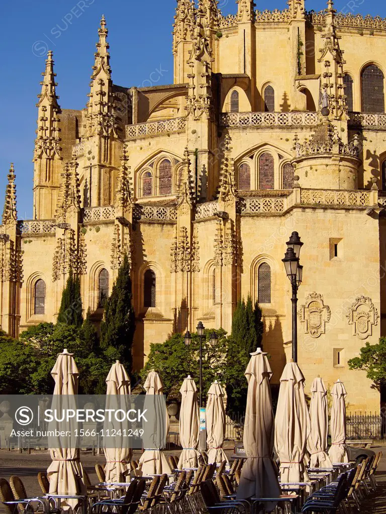 Back of the Cathedral of Segovia. Segovia. Spain.