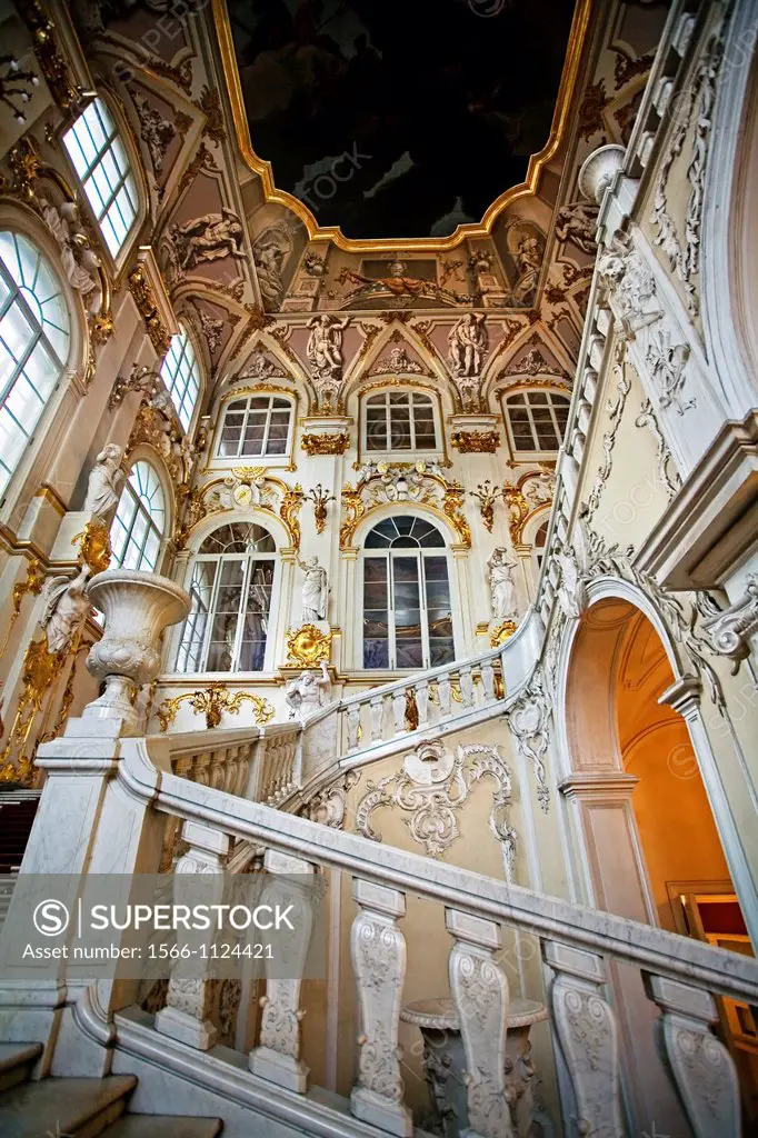 Jordan Staircase of the Hermitage Museum Winter Palace  St Petersburg  Russia.