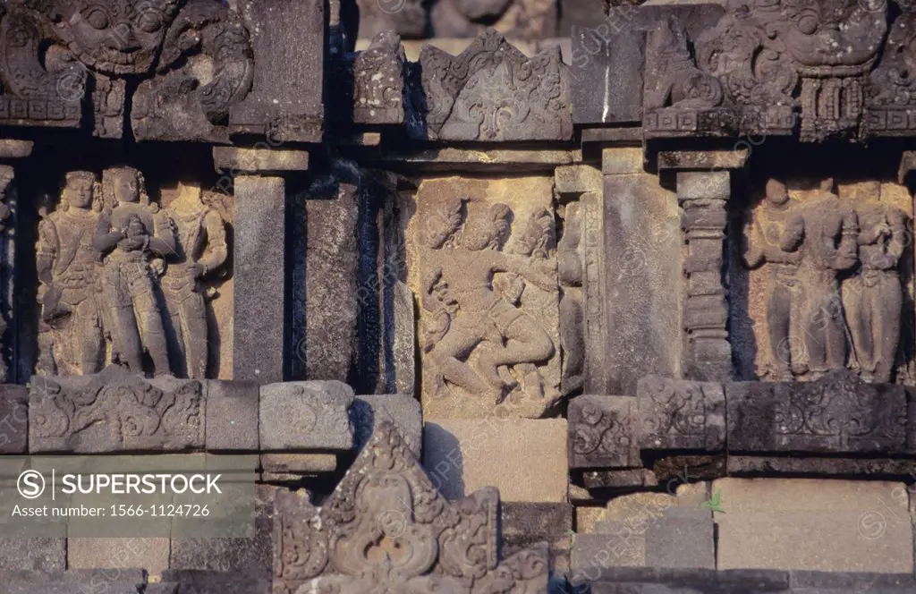 Ramayana scenes in Prambanan Temple  UNESCO World Heritage Site, Java, Indonesia