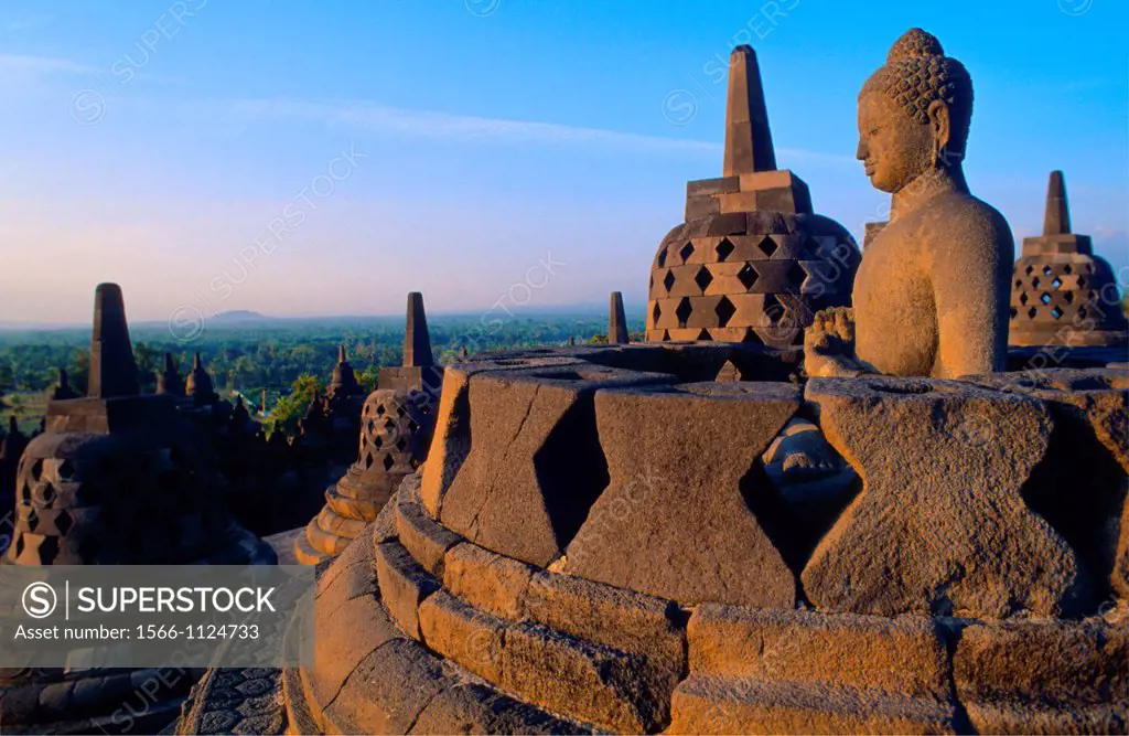 Borobudur Buddhist Temple  Java  Indonesia