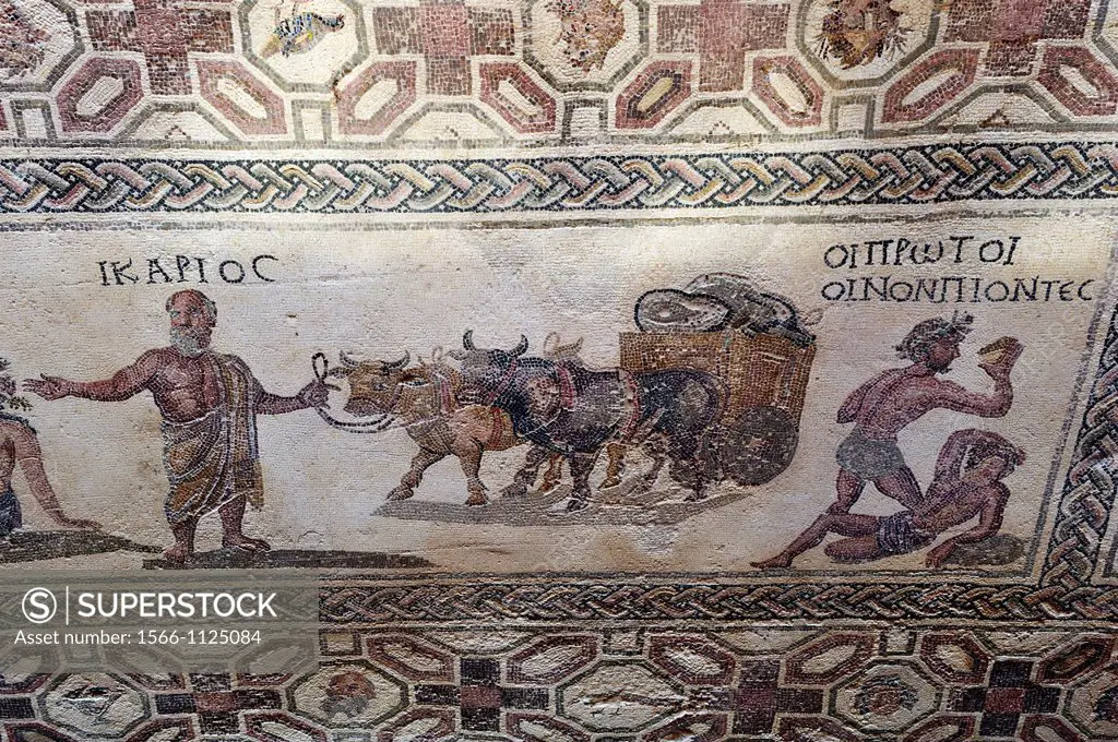 mosaics of the House of Dionysos 2nd-4th century A D, Paphos, Cyprus, Eastern Mediterranean Sea island, Eurasia