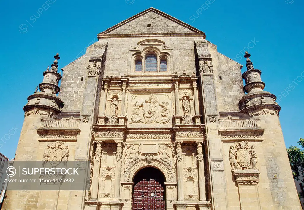 Facade of El Salvador church. Ubeda, Jaen province, Andalucia, Spain.