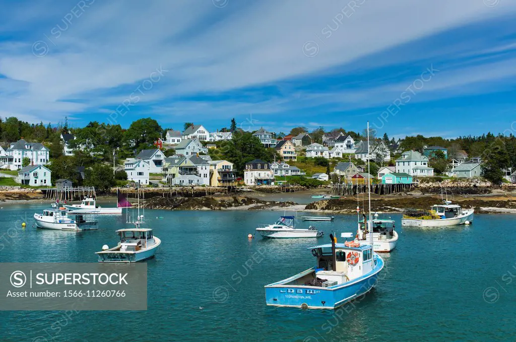 USA, Maine, Stonington, Stonington Harbor.