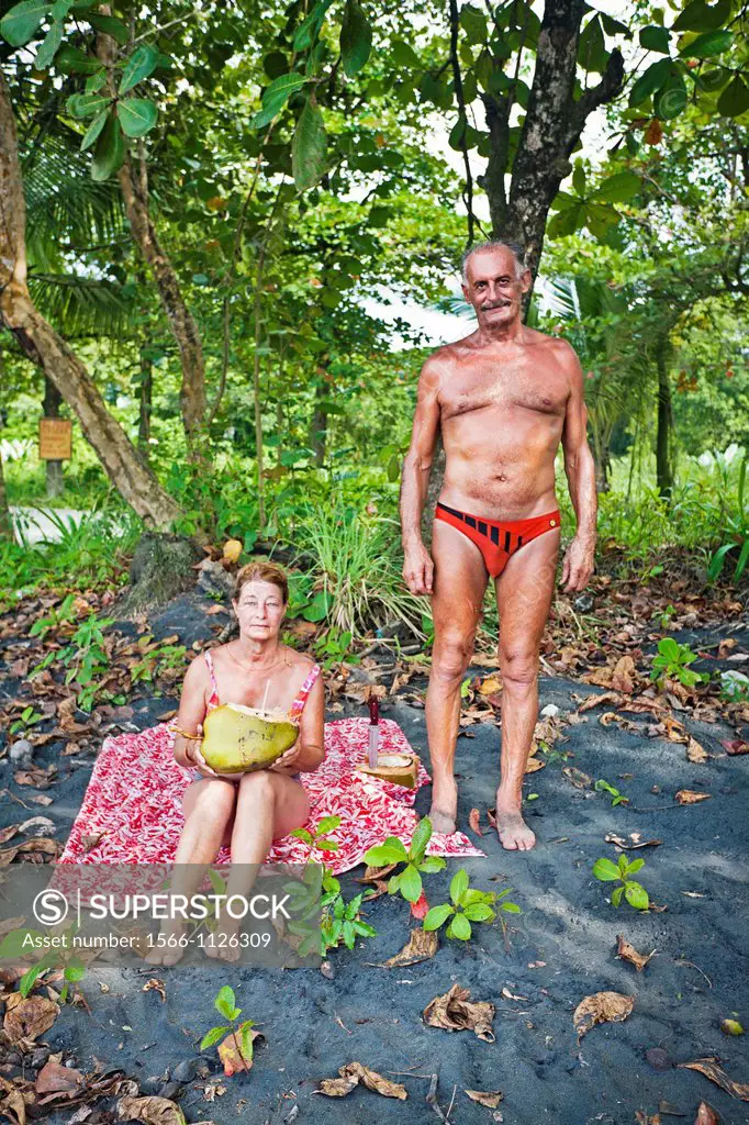 couple, near Puerto Viejo town, Caribbean coast, Costa Rica.