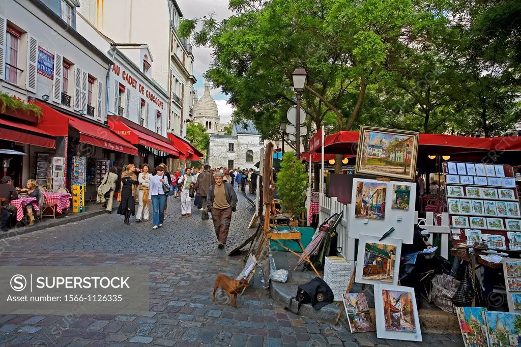 Place du Tertre  Montmartre  Paris  France.