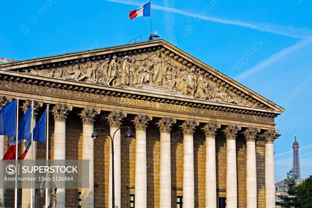 Palais Bourbon National Assembly  Paris  France.
