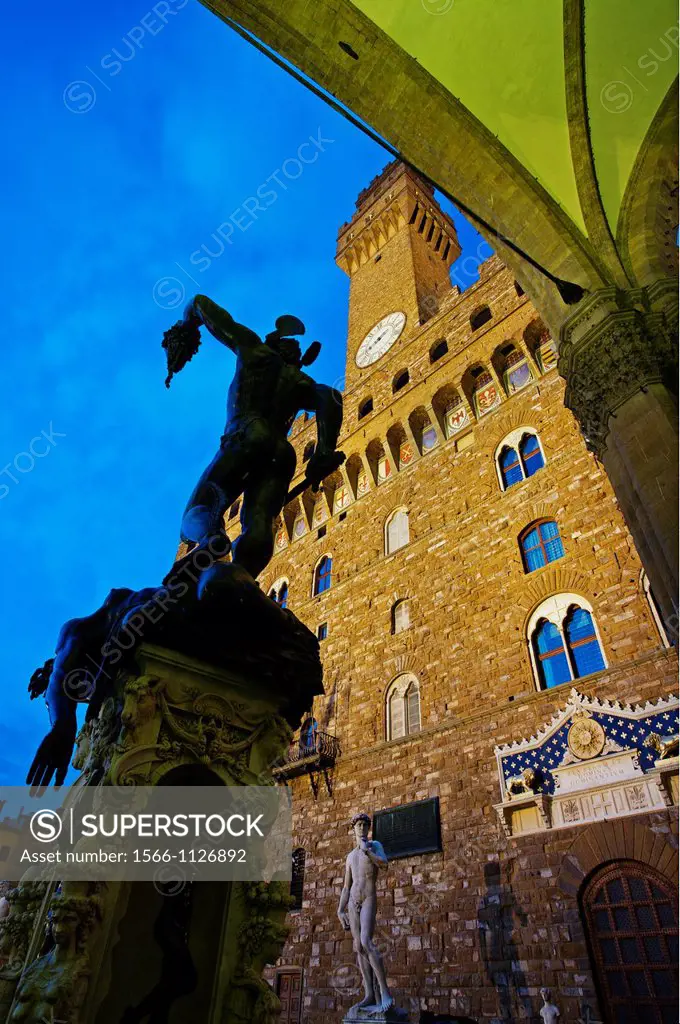 Statue of Perseus by Cellini  Piazza della Signoria, Florence, Tuscany, Italy.