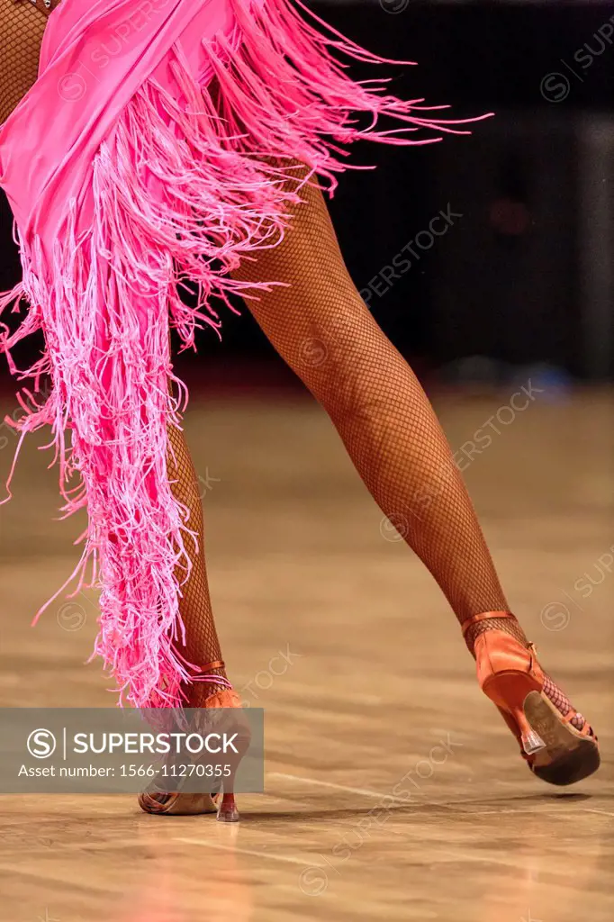 Close up of a female dancer´s legs at a dancing competition, Germany, Europe