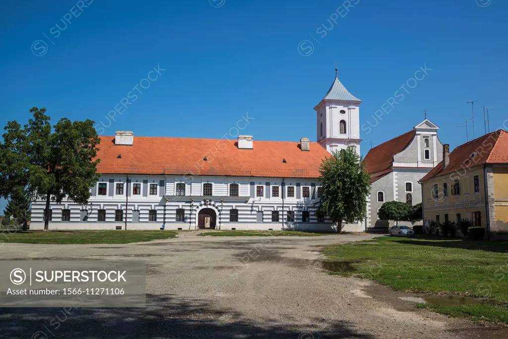 Church of the Holy Cross, Sv Kriz, and monastery, The Fort, Tvrdja, Osijek, Slavonia, Croatia.
