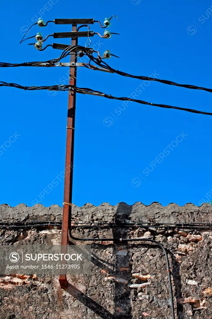 Electrical cables, L´Arboç, Catalonia, Spain