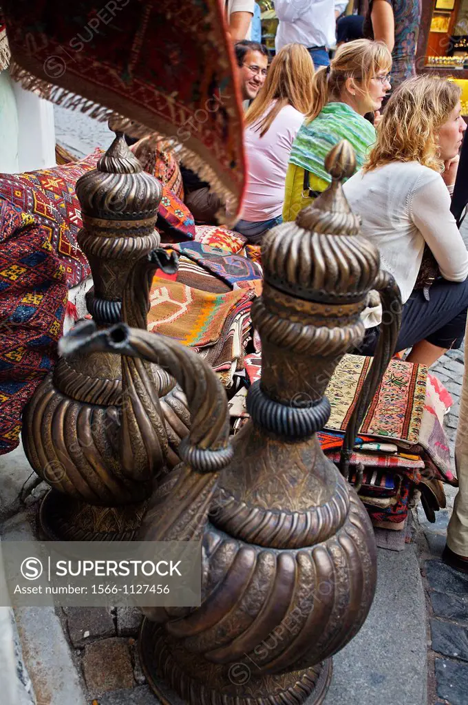 tourists at the Grand Bazaar Istanbul Turkey.