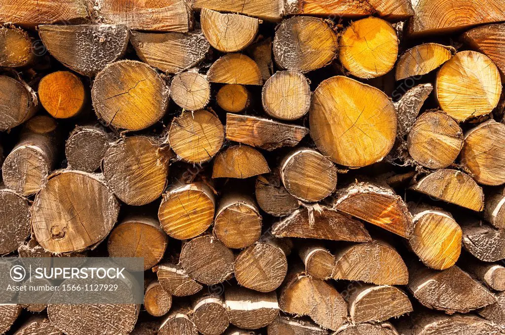 A pile of cut up wood