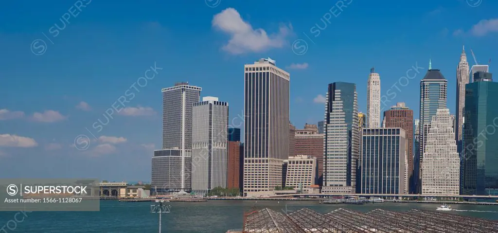 New York Skyline, East River and New York Harbor
