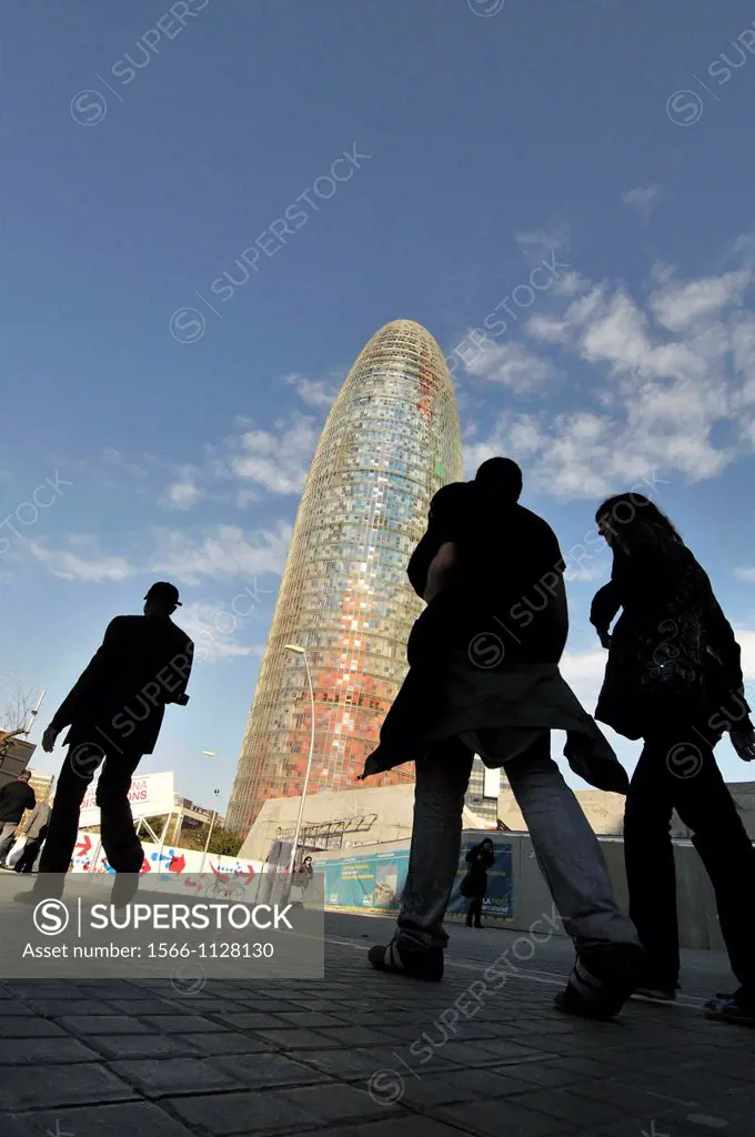 Agbar Tower by Jean Nouvel, Barcelona, Catalonia, Spain