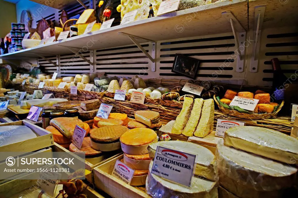 Delicatessen, Cheeses, Paris  France.