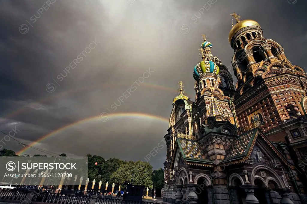 Church of the Bleeding Savior  St  Petersburg  Russia.