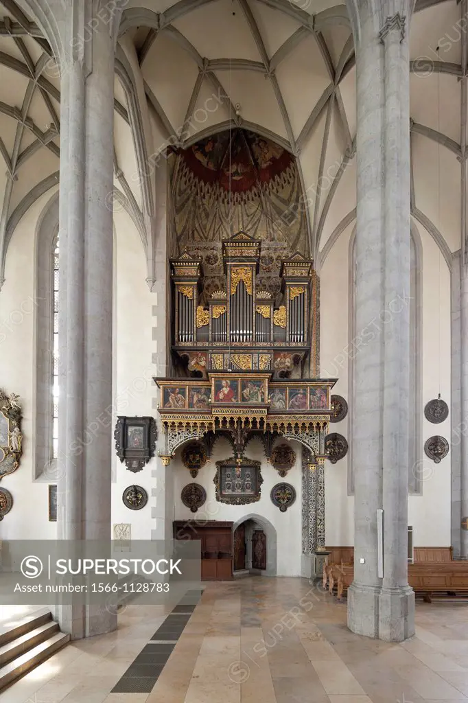 Georgs Church, lateral organ, Noerdlingen, Bavaria, Germany