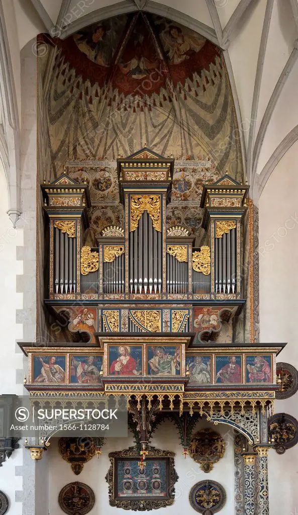 Georgs Church, lateral organ, Noerdlingen, Bavaria, Germany