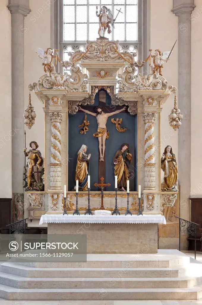 Georgs church, high altar, Nördlingen, Bavaria, Germany