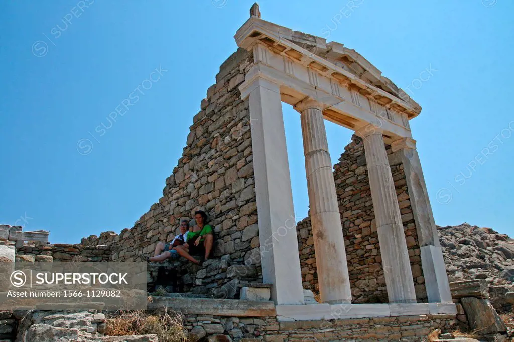 archaeological remains, Delos Island, Greece