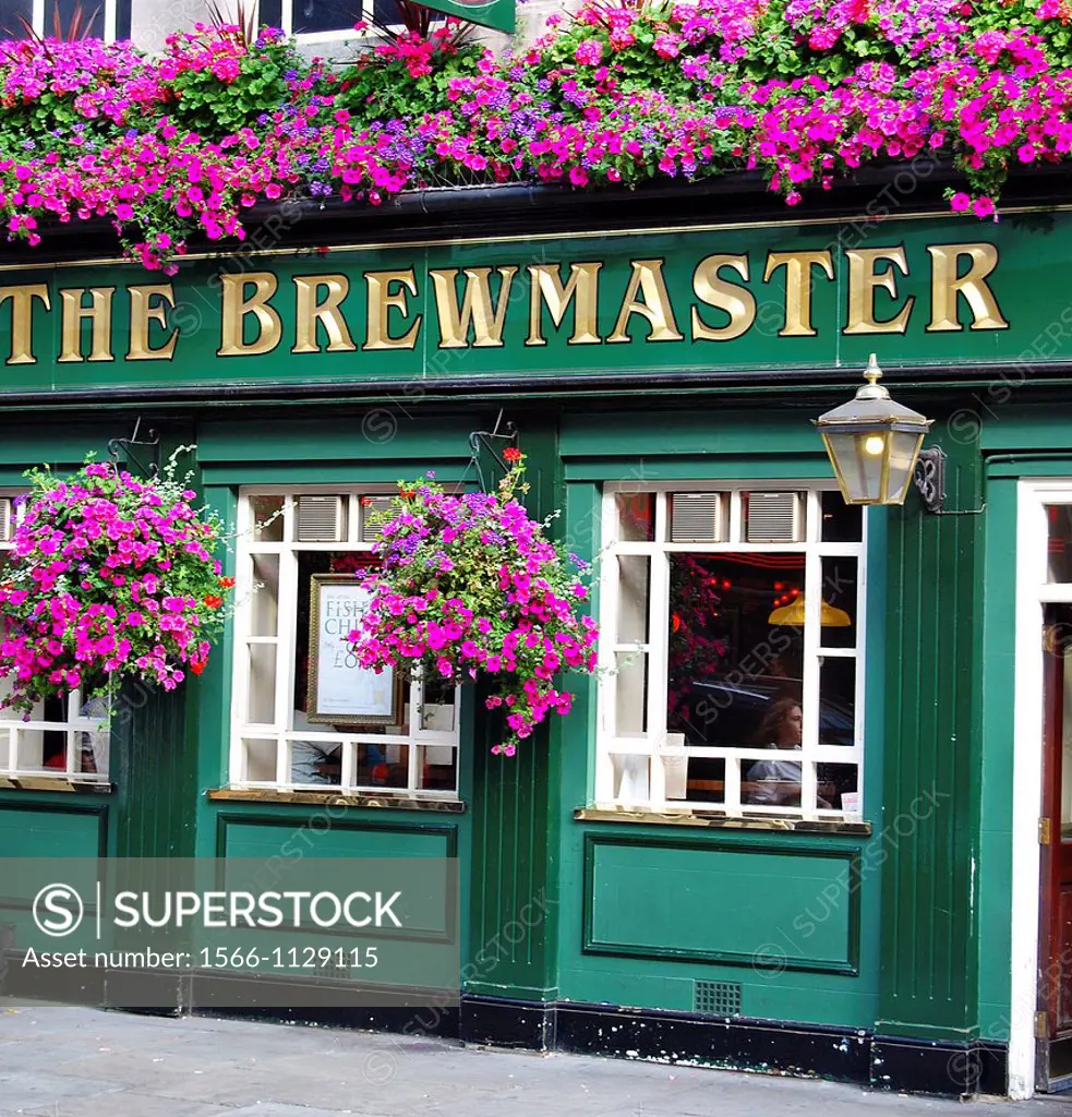 The Brewmaster pub near Leicester Square in London, England on a sunny Summers day.
