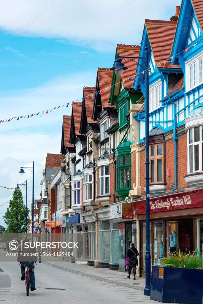 Hamilton Road, the main shopping street in Felixstowe, Suffolk, UK