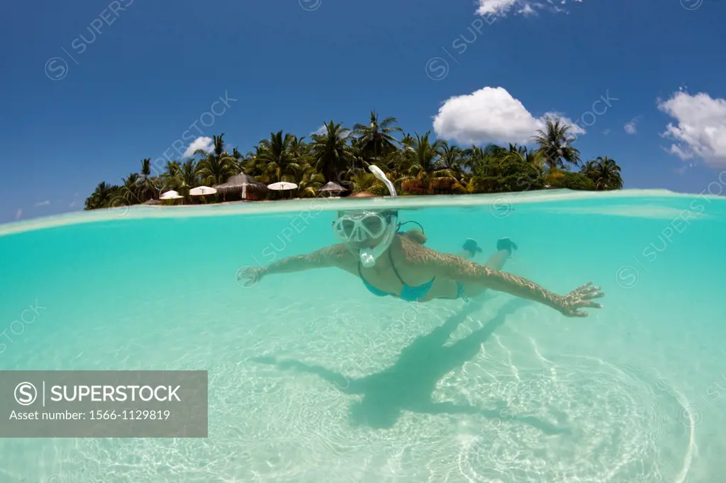 Snorkeling at Kurumba Island, North Male Atoll, Indian Ocean, Maldives