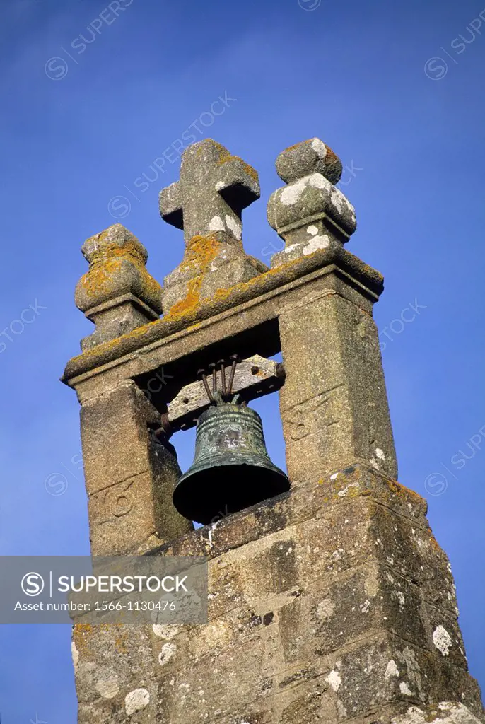 ridge turret of the chapel Sainte-Anne, , Mont-Saint-Michel bay, Manche department, Normandy region, France, Europe